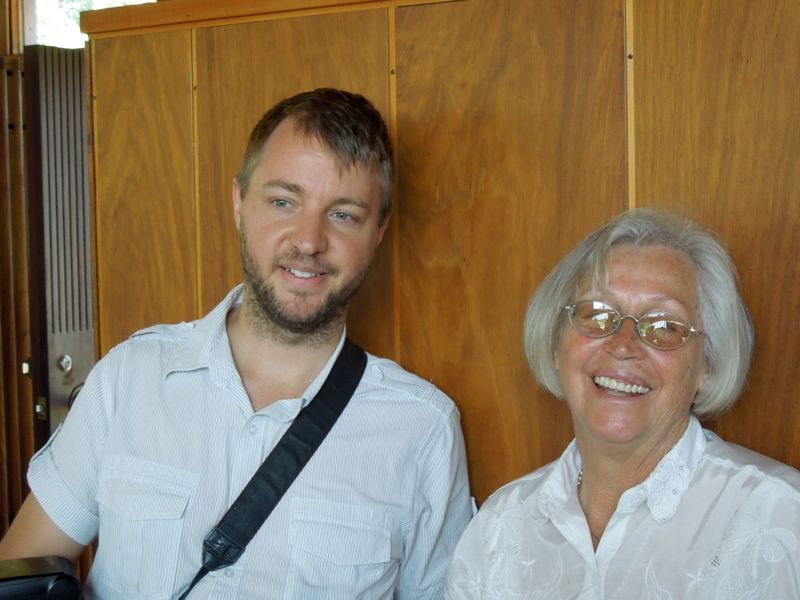 Florian Breuer with his mother