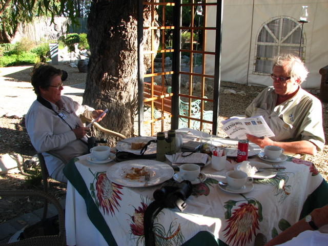 Enjoying delicious cheese cake at Geelbeck