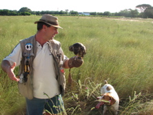 Hank with Falcon and Dog