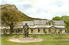 Coetzenburg with the sculpture of Doc Craven