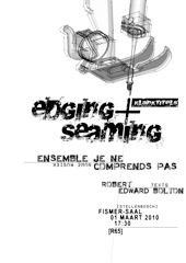 Klanktitels /Edging & Seaming  takes place in the Fismer Hall of the University of Stellenbosch Music Conservatorium at 17:30 on Monday 1 March and 